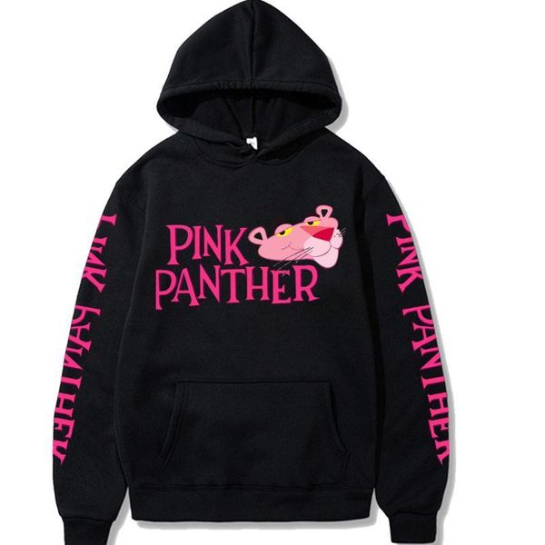 

the pink panther printed men/women hoodie long sleeve sweatshirt, Black