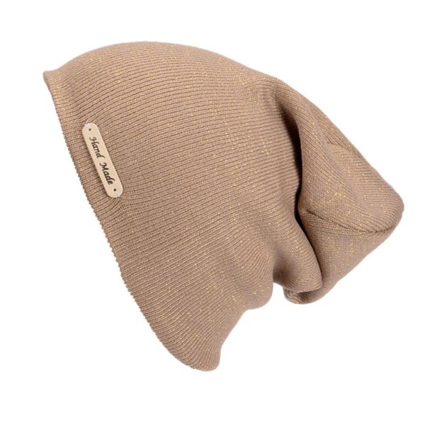 

knitted hat women men soft anti-sweat breathable lover cap solid color folding autumn winter hot