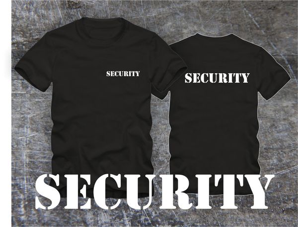 

2018 летняя мода мужчины футболка security t-shirt !! bekleidung безопасность t-shirt безопасность! трафарет schrift