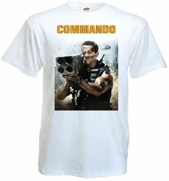 

commando v5 t-shirt white poster all sizes s...5xl