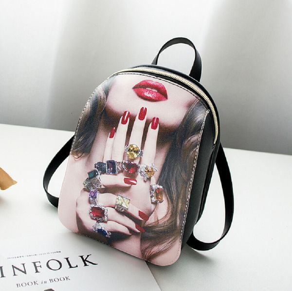 

Women's Backpack PU Leather Shoulder Schoolbag Rucksack Floral Satchel Printing Backpacks For Women new 2021