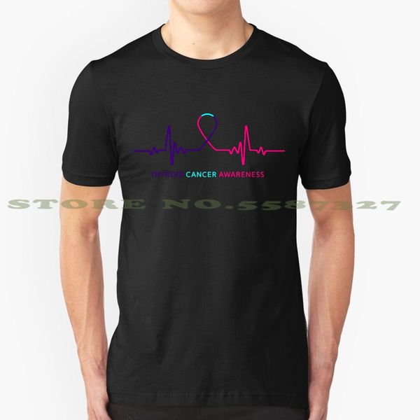 

thyroid cancer awareness heartbeat summer funny t shirt for men women