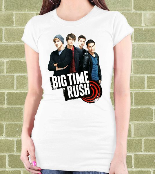 

big time rush t-shirt coloured + picture magnet for girls and girls