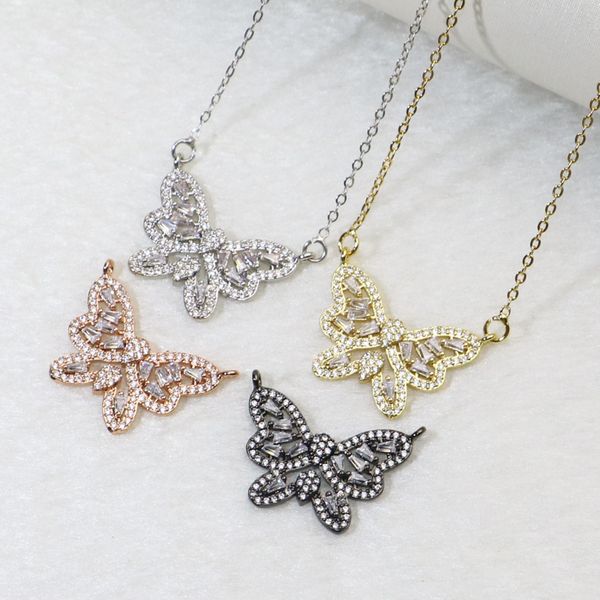 

10 strands butterfly pendants necklace crystal pendants accessories butterfly jewelry gift for women 5684, Silver