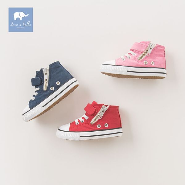 

db6432 dave bella autumn baby boy girl kids canvas shoes brand shoes, Black