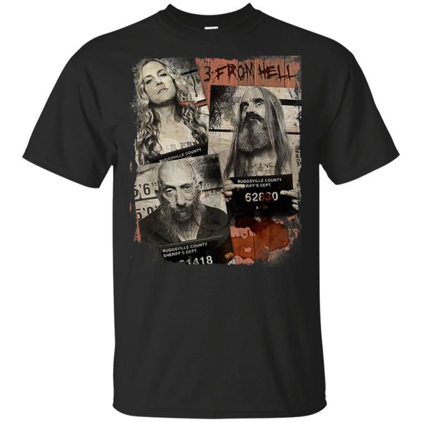 

3 from hell movie t-shirt horror rob zombie vintage black-navy for men-women plus size clothing tee shirt