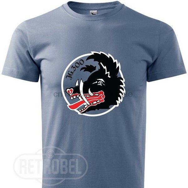 

jg.300 wilde sau ww2 luftwaffe t-shirt 100% cotton graphic tee retro