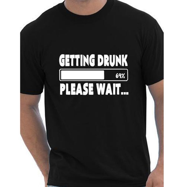 

напиваясь 69% подождите пожалуйста пиво stag подарков смешного mens t shirt больше размер и цвет европейского размера хлопок