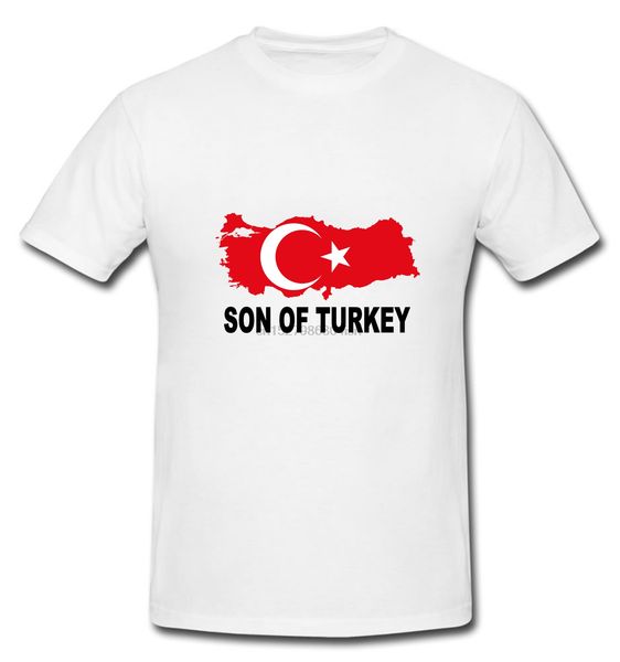 

son of turkey turkish turk national flag map t-shirt white