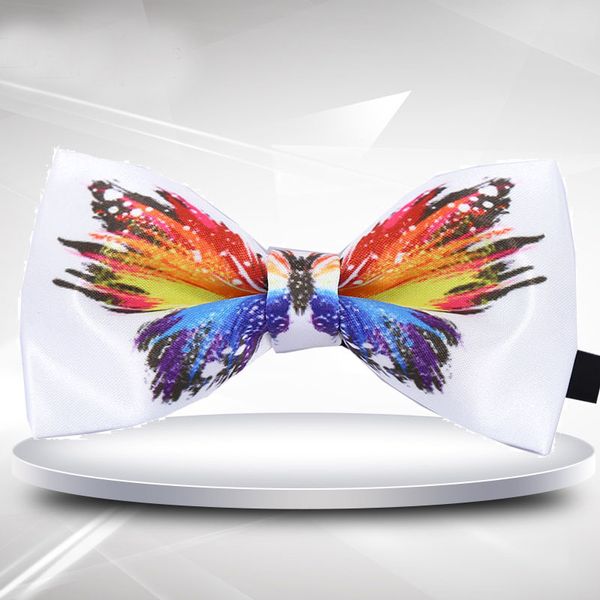 

orinery 2020 new designer mens dress shirt bowtie fashion cotton marriage bow tie animal printed necktie wedding accessories, Blue;purple