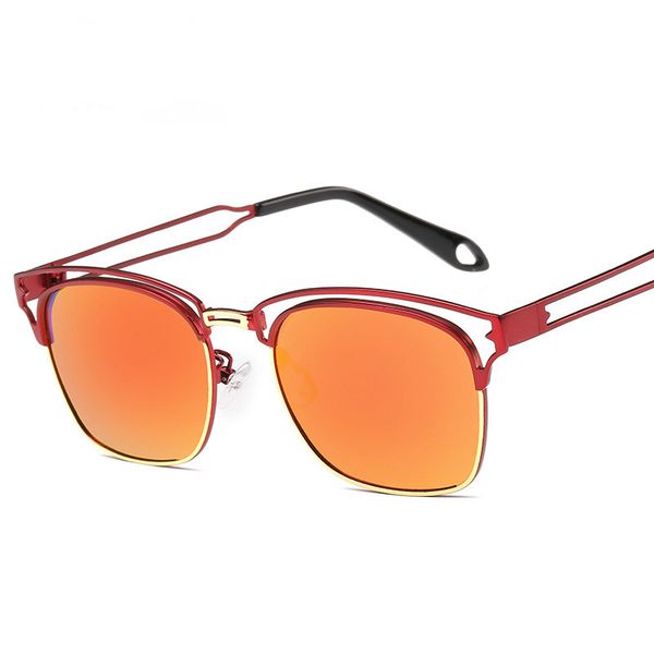 

woman classic popular versatile metal true color film fashionable personalized men and women's sunglasses polarized sun glasses, White;black