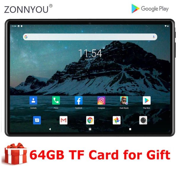 

2020 10.1 inch tablet octa core 1280*800 hd ips screen dual sim cards 4gb ram 64gb rom android tablet pc for gifts