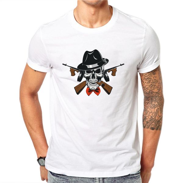 

lettbao череп скрещенные t-shirt смешные прохладный мужчины череп футболочку homme streetwear hipster graphic t shirt white