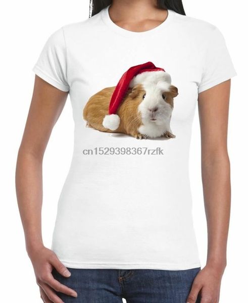

santa claus guinea pig womens t-shirt - father christmas gift present pigs