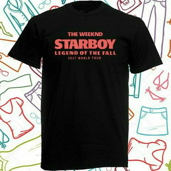 

the weeknd starboy world tour t shirt s-3xl loose size ajax tee shirt