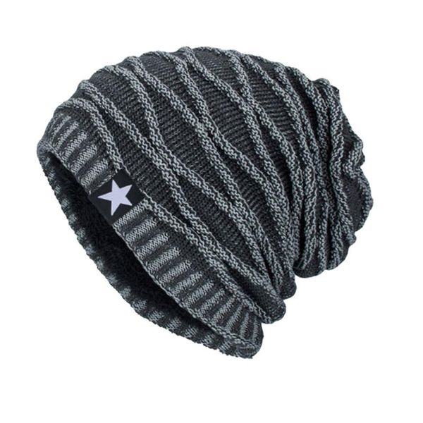 

2020 autumn winter hat long size knitted cap casual solid warm beanies for men women solid bonnet cap, Blue;gray