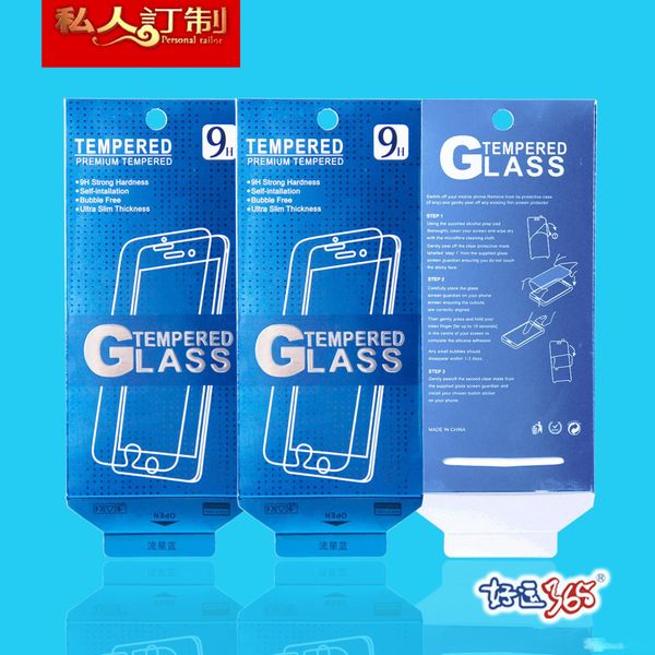 

2000pcs new retail packaging box/paper box/box packing for galaxy note 4 s5 iphone 6 5s tempered glass screen protector film dhl
