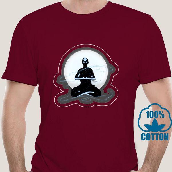 

0485a men's t shirt avatar the last airbender aang and appa anime badass tee