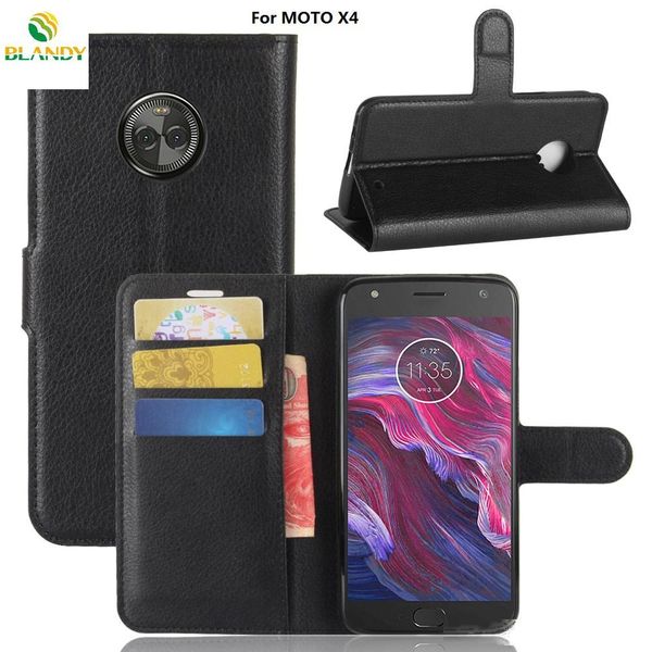 

for moto x4 litchi lychee wallet leather phone cover case card holder for moto e4 usa version z2 play