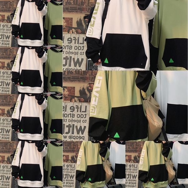 

2020 sweater autumn sweater men's youth korean style fashion slim hooded couple long sleeve men's all-match casual c3nj0, Black