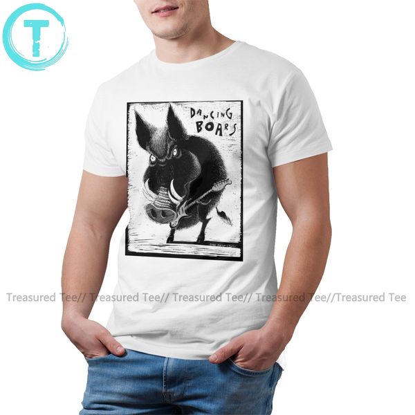 

pig wild boar t shirt dancing boar t-shirt short-sleeve 100 percent cotton tee shirt plus size print tshirt