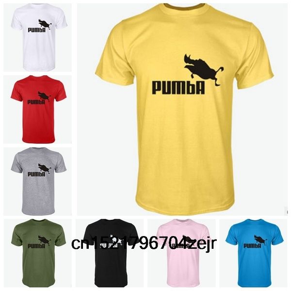 

men t shirt pure cotton summer new fashion short sleeve pumba printed casual round neck t shirts women