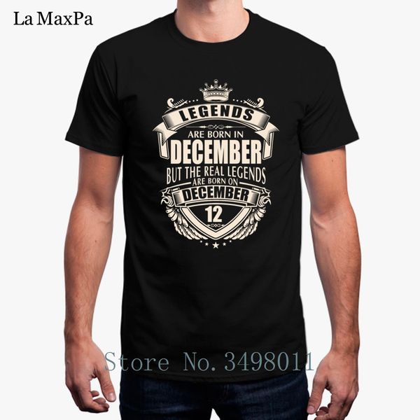

kings legends are born on december 12 t-shirt t shirt men round collar summer mens tee shirt 2018 homme