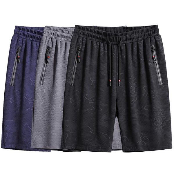 

men's shorts 2021 summer plus size thin fast-drying elasticity suitable for sports fitness cold touch comfortable fatten beach pant, White;black