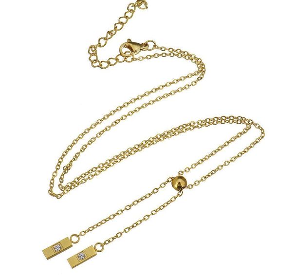 

fashion stainless steel jewelry set women wedding jewelry gifts bracelet & necklace chain set for gold/silver color002