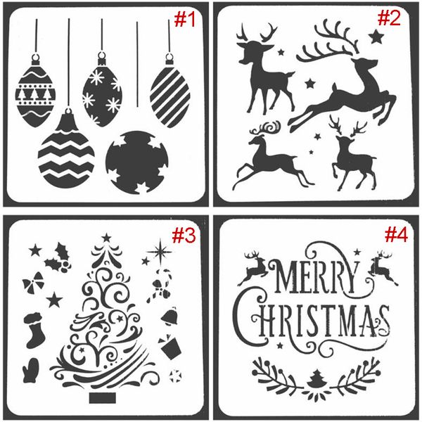 

new christmas drawing painting stencils scale template sets 8 different christmas style stencils for painting on wood craft cards making