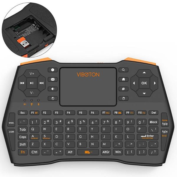 

keyboards multifunctional touchpad multi-language 2.4g wireless keyboard magnetic lap air mouse handheld led backlight fashion gaming