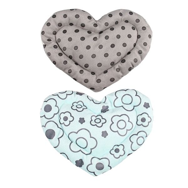 

2 pcs pet heart shape hamster guinea pig warm mat sleep bed seat pad size s
