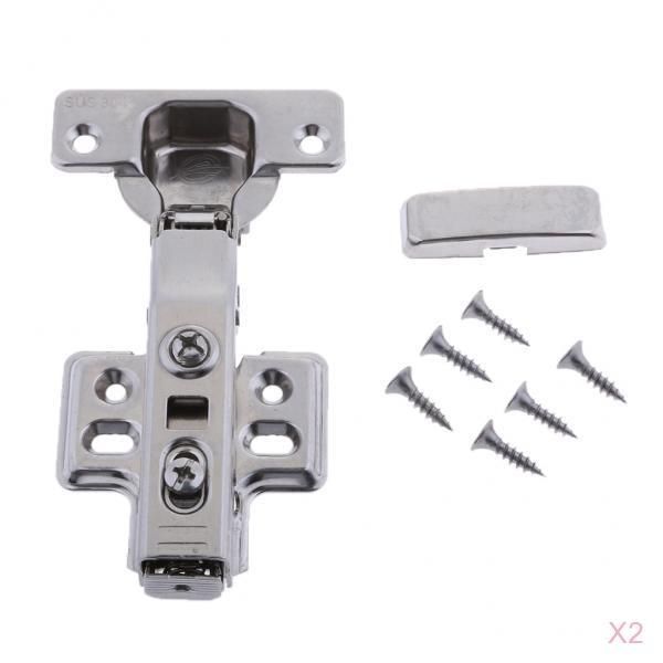 

2pcs heavy duty двери нержавеющей стали тумба гидравлический soft close full overlay шарнир