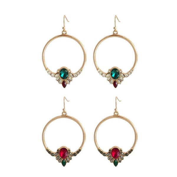 

luxury drop earring gold color plating acrylic stone decorate earrings for women anniversary bridal party jewelry, Silver