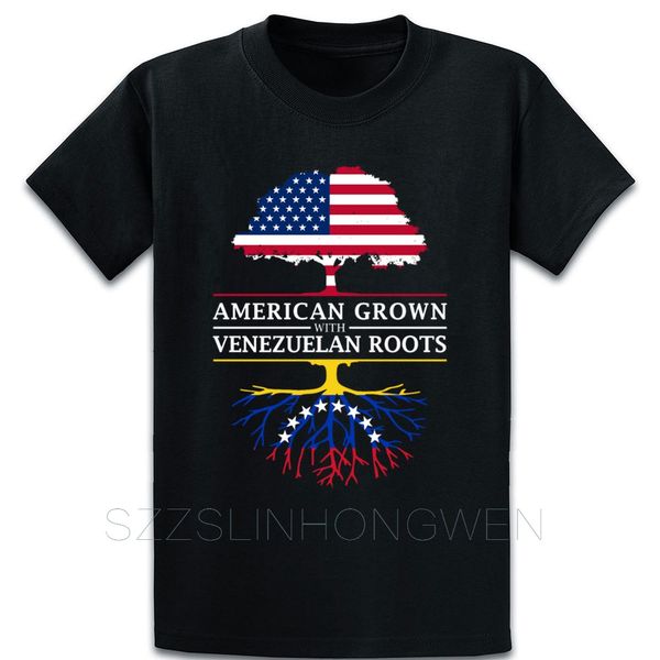 

american grown with venezuelan roots venezuela design t shirt designing original summer over size s-5xl cotton casual shirt