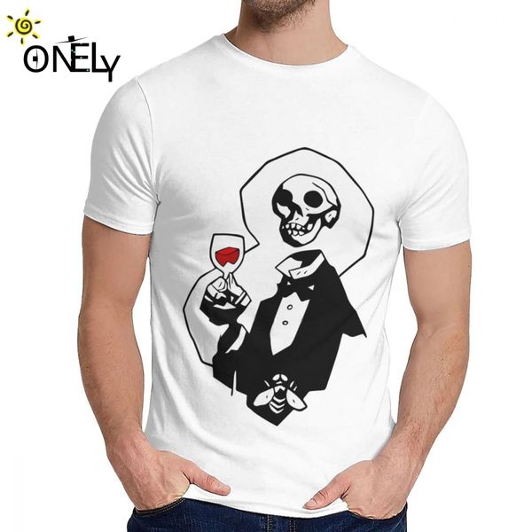

great skeleton head t shirt man's new arrival nice fashion o-neck homme tee shirt