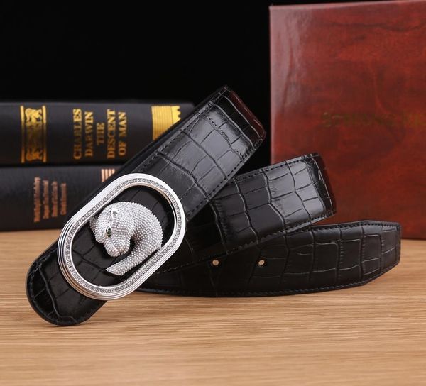 

mens belts business waistbands imports really leather belt men ceinture strap belts with box 98, Black;brown