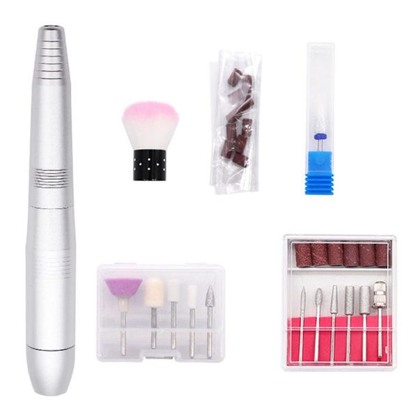 

nail drill & accessories personal diy professional manicure tools electric set usb powered adjustable speed with grinder bits polishing pen
