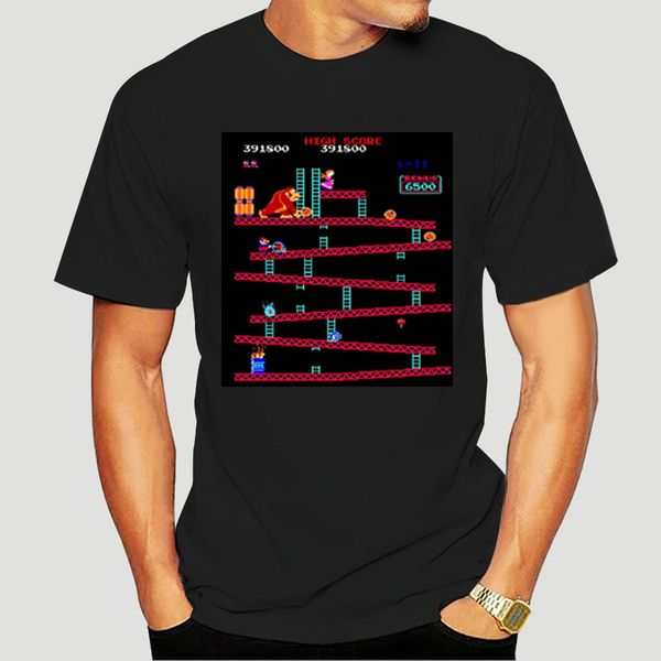 

tshirt donkey kong arcade gaming designer arcade mario donkey kong arcade art cool printed t-shirt tees 0502d
