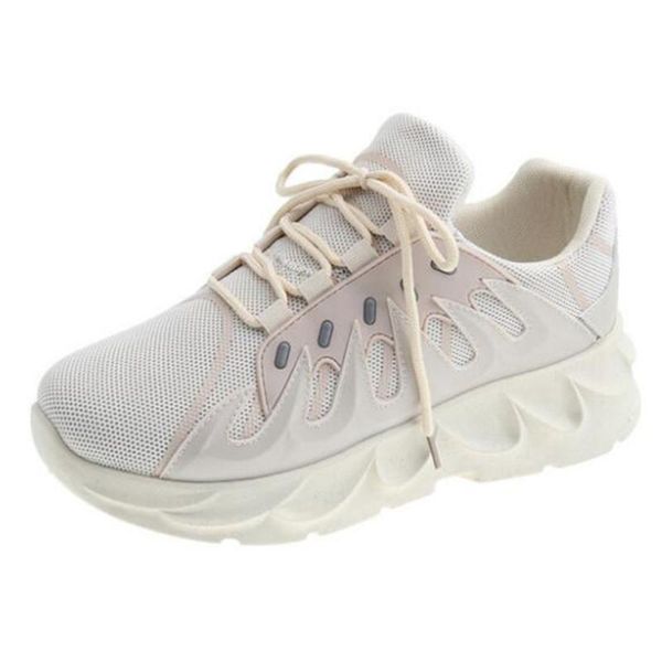 

new woman spring autumn comfortable breathable mesh flats female platform sneakers women retro casual shoes daddy shoes ll85, Black