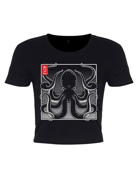 

unorthodox collective crop oriental ocs womens black vintage graphic tee shirt
