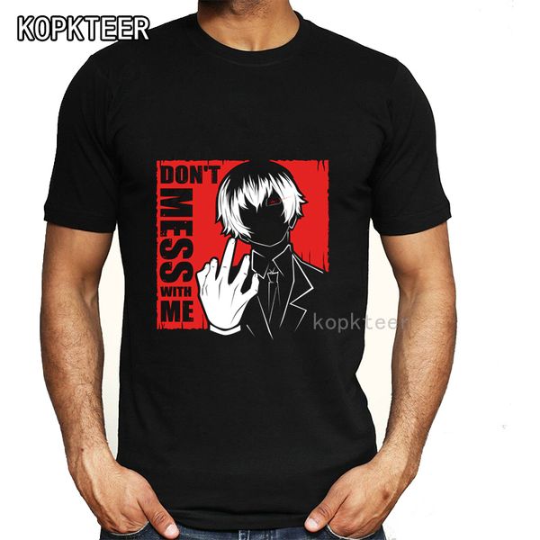 

токио вурдалак kaneki кен с коротким рукавом 100% хлопок anime мужчины футболка повседневная лето мужчины tshirt прохладный o-образным вырез
