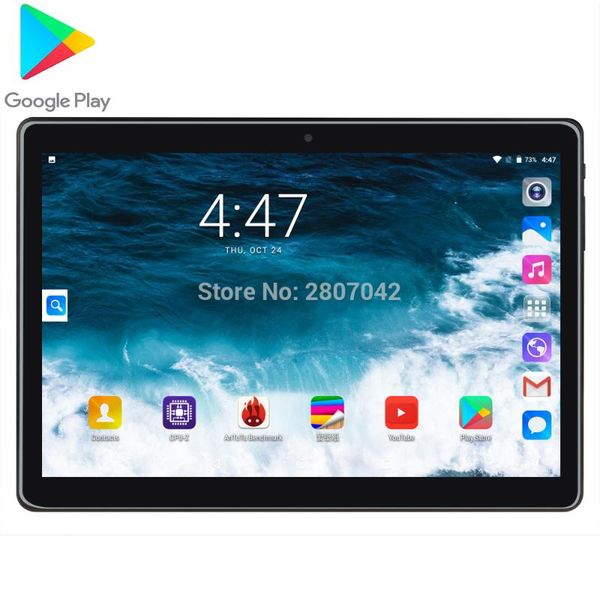 

2020 version 10 inch tablet android 9.0 quad core 32gb rom 5mp 1280*800 ips 2.5d glass screen gps tablets 10.1 gifts