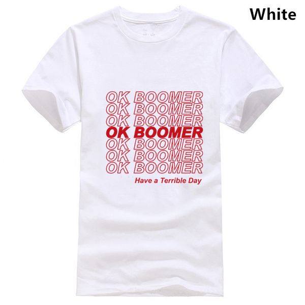 

black trim t shirt men women okay boomer thank you have a nice day meme printed tee