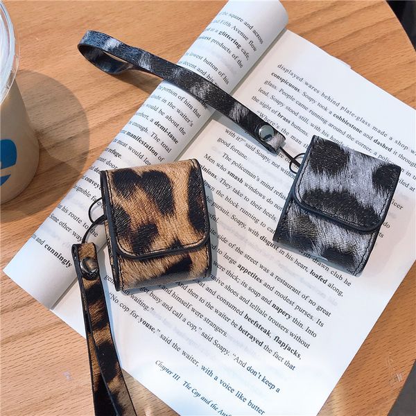 

airpods1/2 case generation personality leopard print fashion airpods wireless bluetooth headset protective cover anti-fall case-