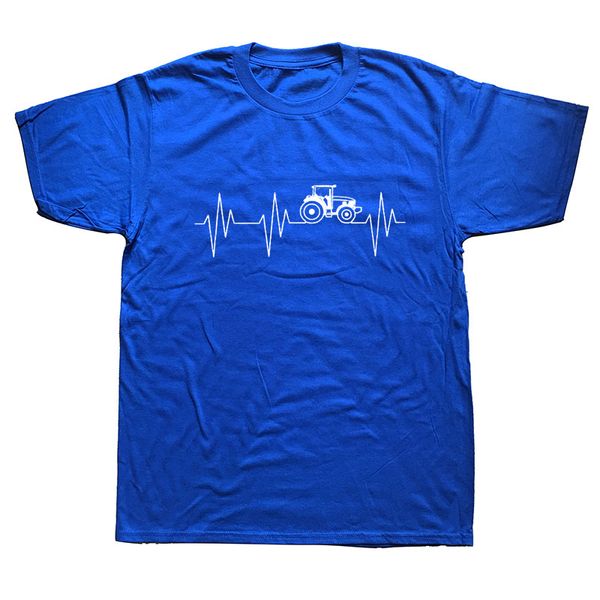 

новизна трактор heartbeat farm t-shirt mens короткие рукава крупногабаритные streetwear hip hop печатные футболки лучшие тис