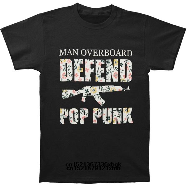 

funny t shirt men novelty tshirt man overboard floral pop punk t-shirt