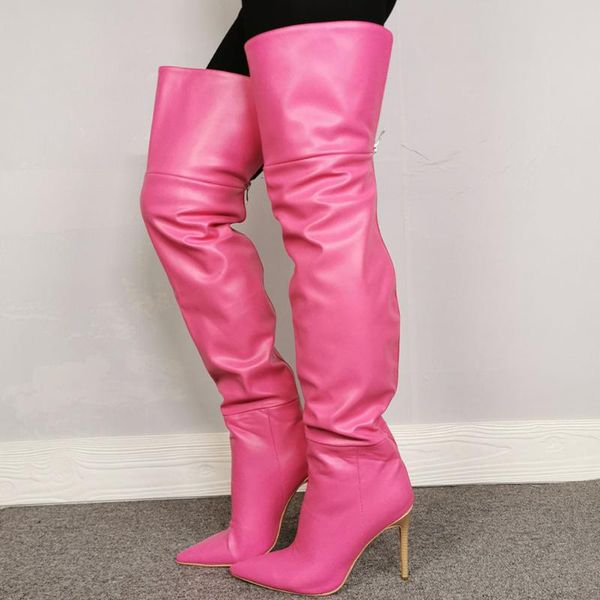 

lapolaka большие размеры 47 pink customized дизайн тонкий высокие каблуки toe остроконечные бедре загрузки sexy party сапоги женские туфли ж, Black