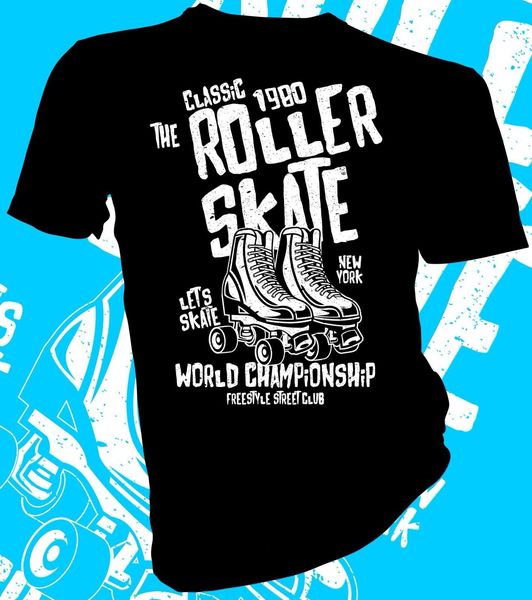 

2019 fashion the classic roller skate, blading & female t-shirt tee shirt
