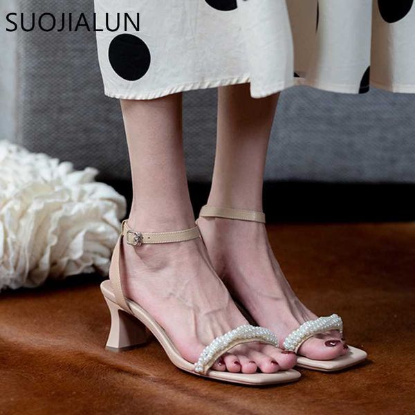 

suojialun 2020 summer med heel ankle strap sandals fashion narrow band open toe gladiator sandal women casual lace up shoes, Black